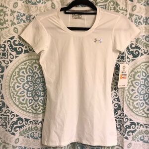 Under Armour White Short Sleeve Tee